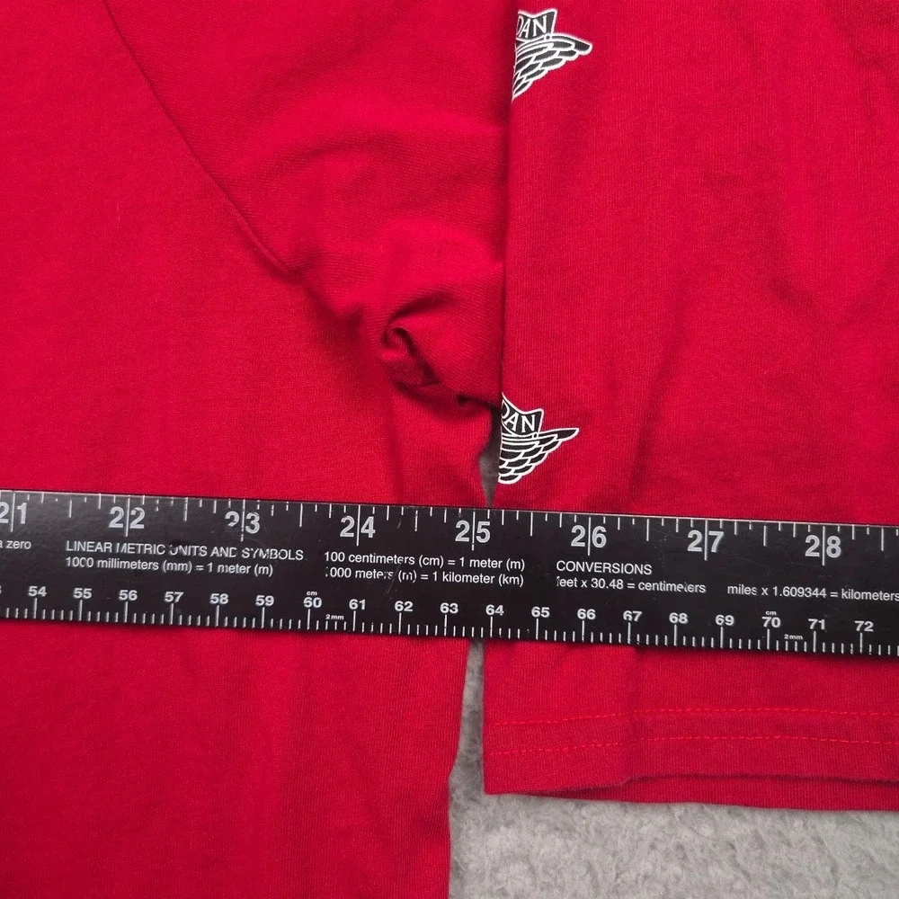 Jordan JSW Wings 3/4 Sleeve Shirt Men 2XL Red Air Jordan Graphic Cotton